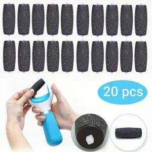 20 Pcs Extra Coarse Replacement Roller Refill Heads Compatible with Amope Pedi Refills Electronic Foot File