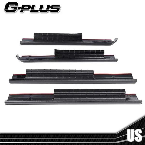 Fit For 14-18 Silverado 1500 Black Rocker Panel Protector Guard Covers Set of 4 G-PLUS