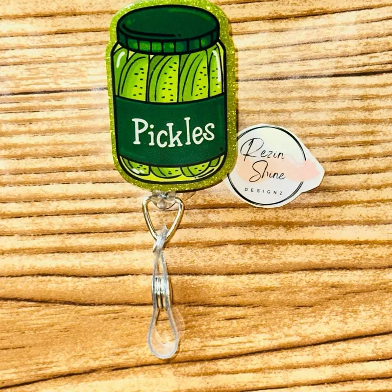 Pickle Jar Badge Reel