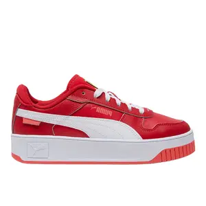 PUMA Womens Scuderia Ferrari Carina Street Lace Up Sneakers Shoes Casual - Red