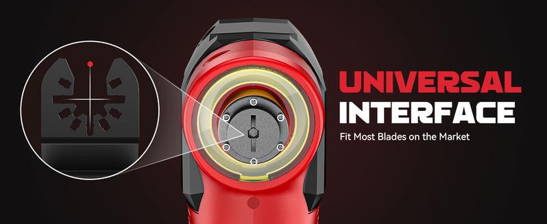 Cordless Oscillating Tool Compatible with Milwaukee 18V Battery (NO BATTERY!!), 6 Variable Speed Brushless-Motor, multi tool kit for Cutting Wood Nails Remove Grout & Sanding