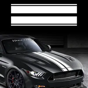 Car Sport Stripes DIY Styling Decorated Door Hood Self-Adhesive Enhanced Vehicle Style Waterproof Decal Decoration Accessories for Truck SUV Motorcycle Off-Road Vehicles