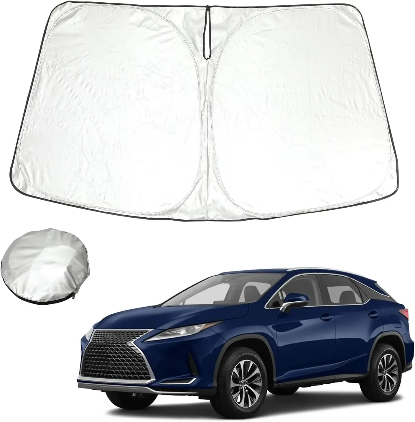 Foldable Windshield Sun Shade for Lexus RX 350 450h 2016-2026 | Custom fit Front Window Lexus RX Sunshade Sun Visor Cover Blocks UV Rays Keep Your Car Cooler