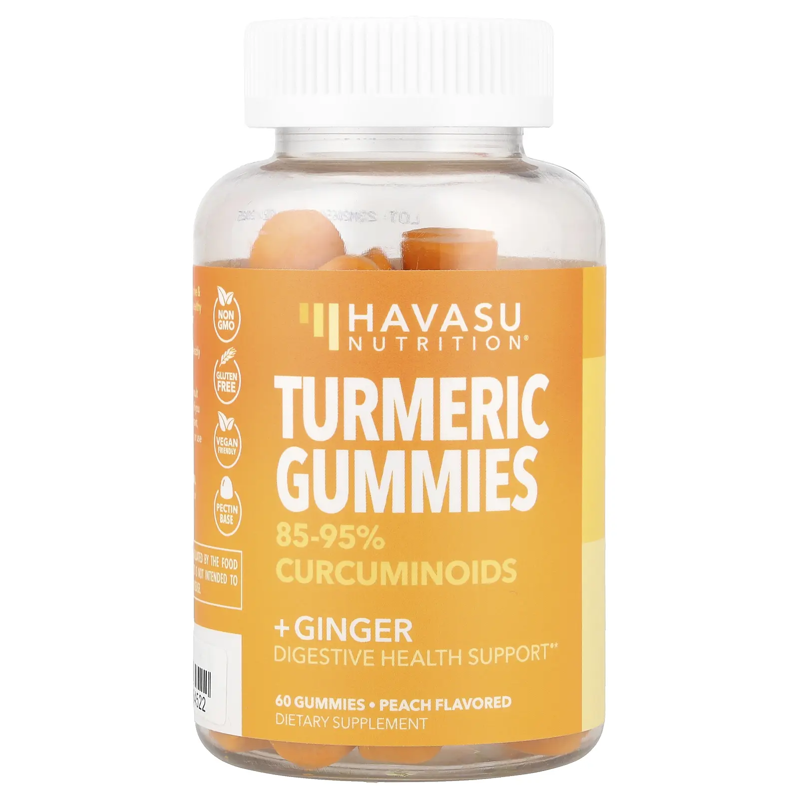Havasu Nutrition Turmeric + Ginger Gummies, Peach, 60 Gummies Havasu Nutrition Turmeric + Ginger Gummies, Peach, 60 Gummies
