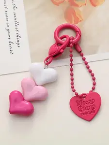 Cute Heart Design Keychain, Fashionable Keychain for Women & Girls, Trendy All-match & Exquisite Keychain for Birthday Gift, Keychain Bag Pendant