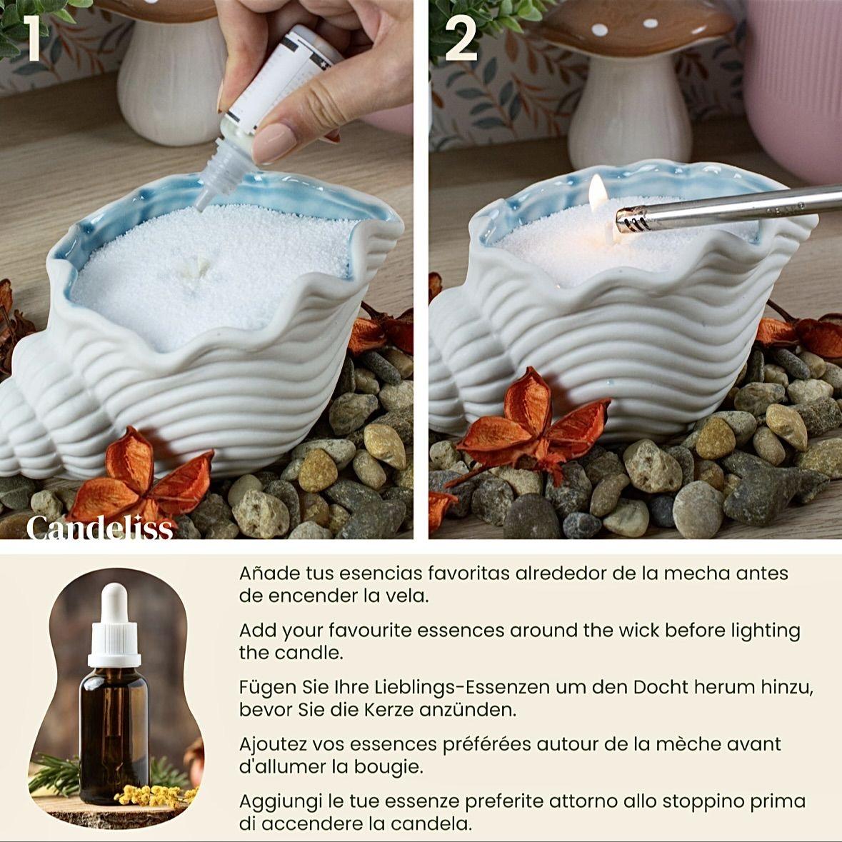 Handmade DIY Flowing Candle with Granular Wax and Sand for Home Decor and Ornaments