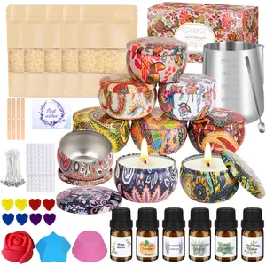 Candle Making Kit for Adults Beginners, Christmas Candle DIY Gift Set for Kids & Family, Includes Natural Beeswax, Essential Oils, Dyes & Tins – Perfect Holiday Craft Gift Box