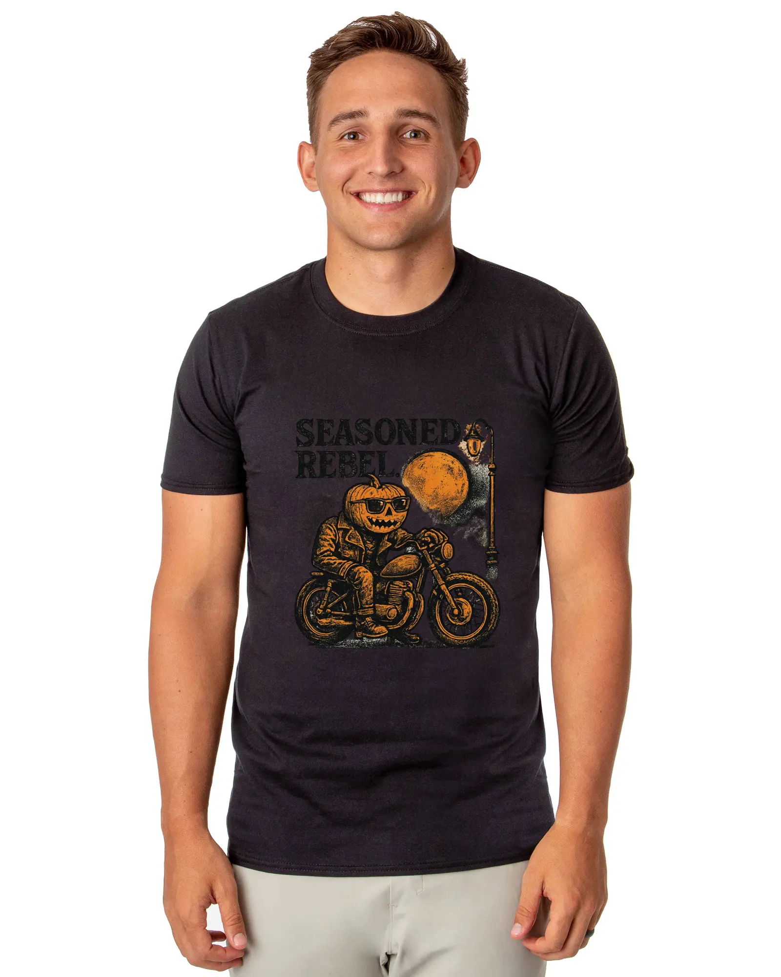 Halloween T-Shirt Men's Seasoned Rebel Adult Short Sleeve Top