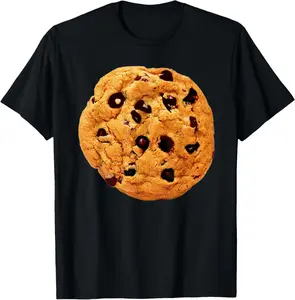 Premium model-Unisex-100% cotton-Chocolate Chip Cookie Costume Shirt Last Minute Lazy Party T-Shirt Casual Top