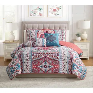 VCNY Home Natasha Reversible Medallion Quilt Set, F/ Q