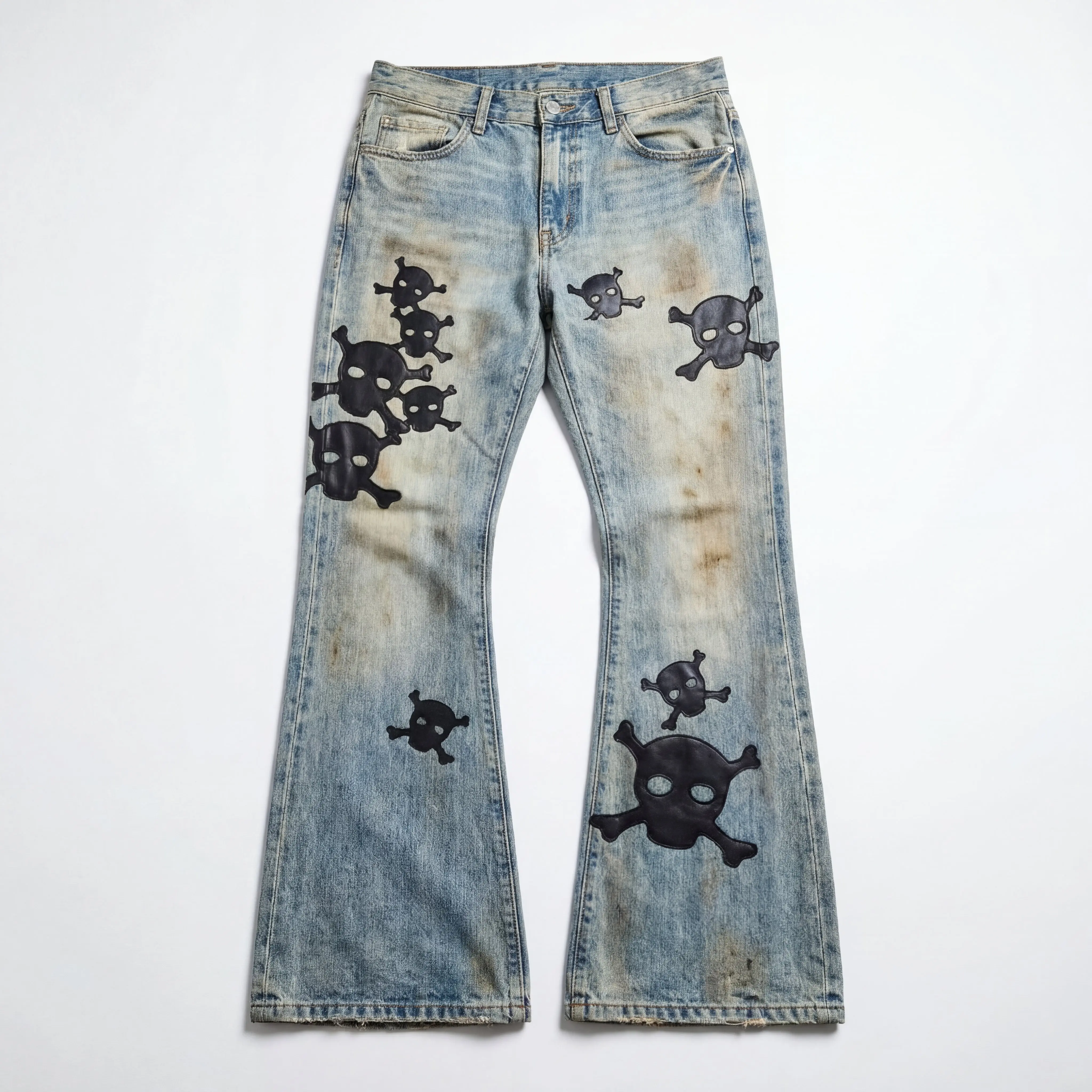 Leather Skull Flares