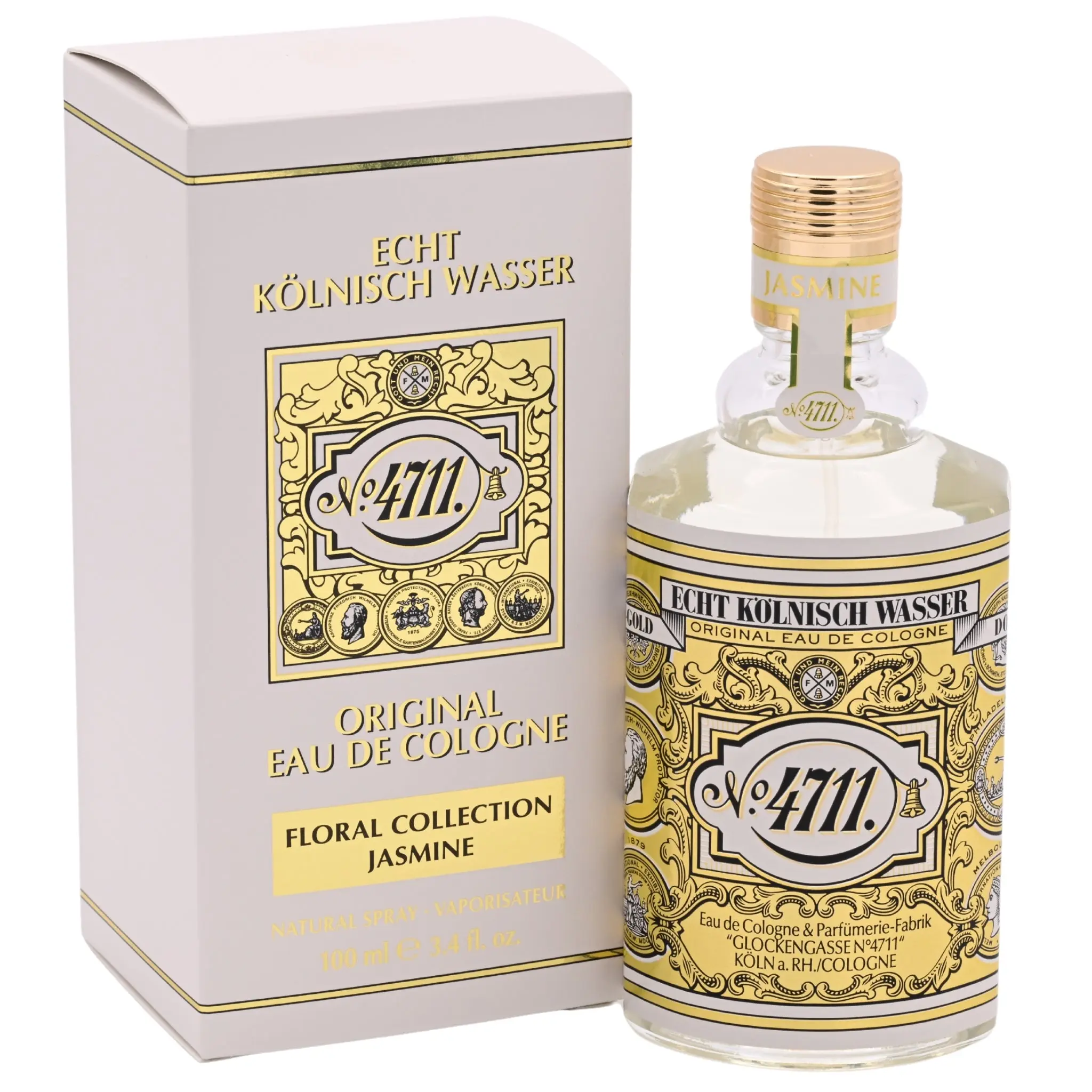 Maurer & Wirtz Jasmine Floral Collection Unisex EDC Fragrance - 3.3/3.4 oz, Bergamot Tea Scent, Sweet Zesty Orange-Scented Floral Jasmine Unisex Fragrance, New In Box, Sweet Unisex Fragrance