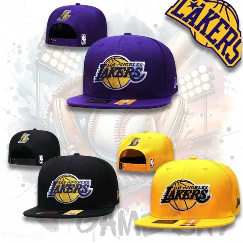 Los Angeles Lakers NBA Snapback Hat - New Era Adjustable Basketball Cap, Flat Brim Streetwear Style, High Quality Embroidery, Black & Red Lakers Cap for Men & Women, Gorra Lakers NBA Snapback Ajustable, Gorra de Baloncesto Estilo Urbano