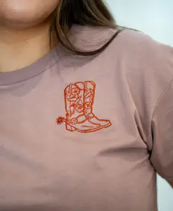 Head Over Boots Crop Tee