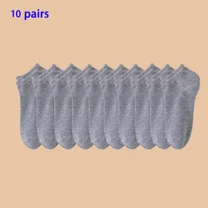 Unisex 40/20/10 Pairs of Solid Color Socks, Soft and Lightweight Ankle Socks, WOMEN'S Casual Boat Socks, Low Cut Ankle Socks other