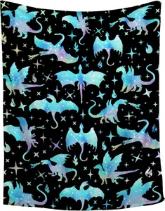 Dragon Blanket for Dragon Lovers - Super Soft Flannel Throw Blanket for Boys, Teens, Adults - Warm & Cozy for Sofa, Couch, Bed