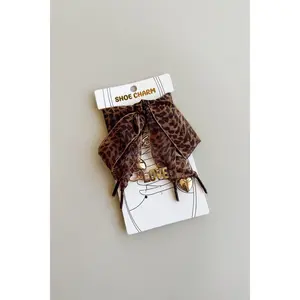 Selena Cheetah & Gold Charms Shoe Laces