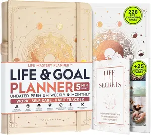 Life  Planner - A 12 Month Journey to Crush Your Goals, Increase Productivity, Passion, Success & Happiness - Weekly & Monthly Life Planner, Habit-, Gratitude Journal & Organizer, A5