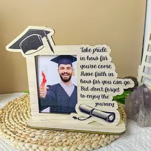 Wooden Graduation Photo Frame, Modern Simple Style, Minimalist, Ideal for Displaying Diploma, Perfect Gift for Graduates, Suitable for Office Desk and Bookshelf