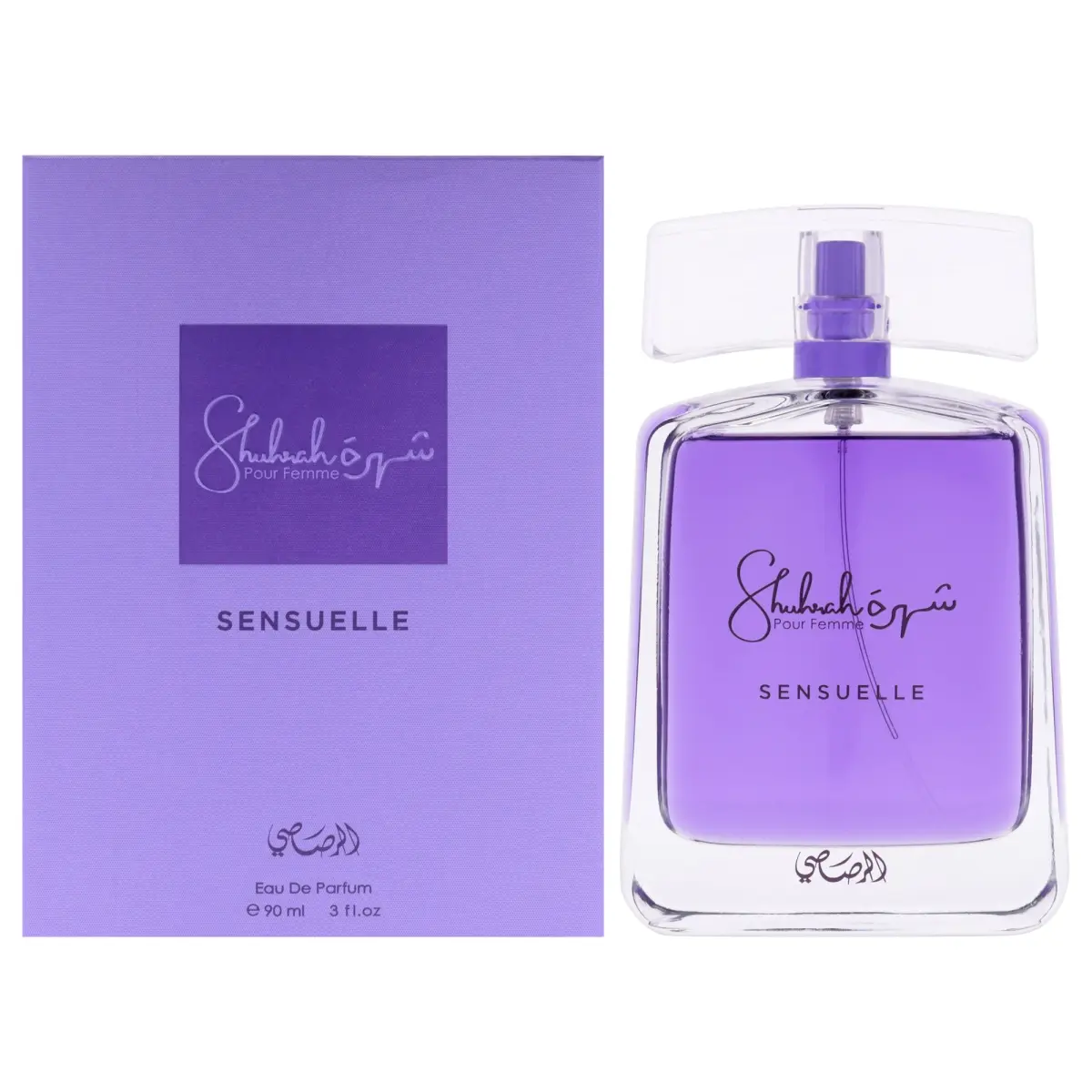 Rasasi Shuhrah Sensuelle Eau De Parfum - Women's Fruity Floral Fragrance, Floral Bouquet Scent with Lavender, Musk, Cedar, Vanilla, 3 oz Lavender Women's Perfume, Floral Bouquet Women's Fragrance