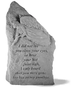 212 MAIN Angel Memorial Sign, "I Did Not See You Close Your Eyes" Design, 14.75in x 8.5in Weatherproof Home Decoration, Decorative Hanging & Wall Mount Outdoor Furniture Accessory