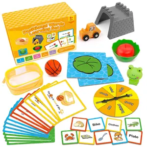 Positional Word Learning Set | Manipulatives Match Games | Educational Games for Ages 4+ | STEM Learning Activities | Flash Cards for Ages 3-5 | Fine Motor Skills Toys Spinner