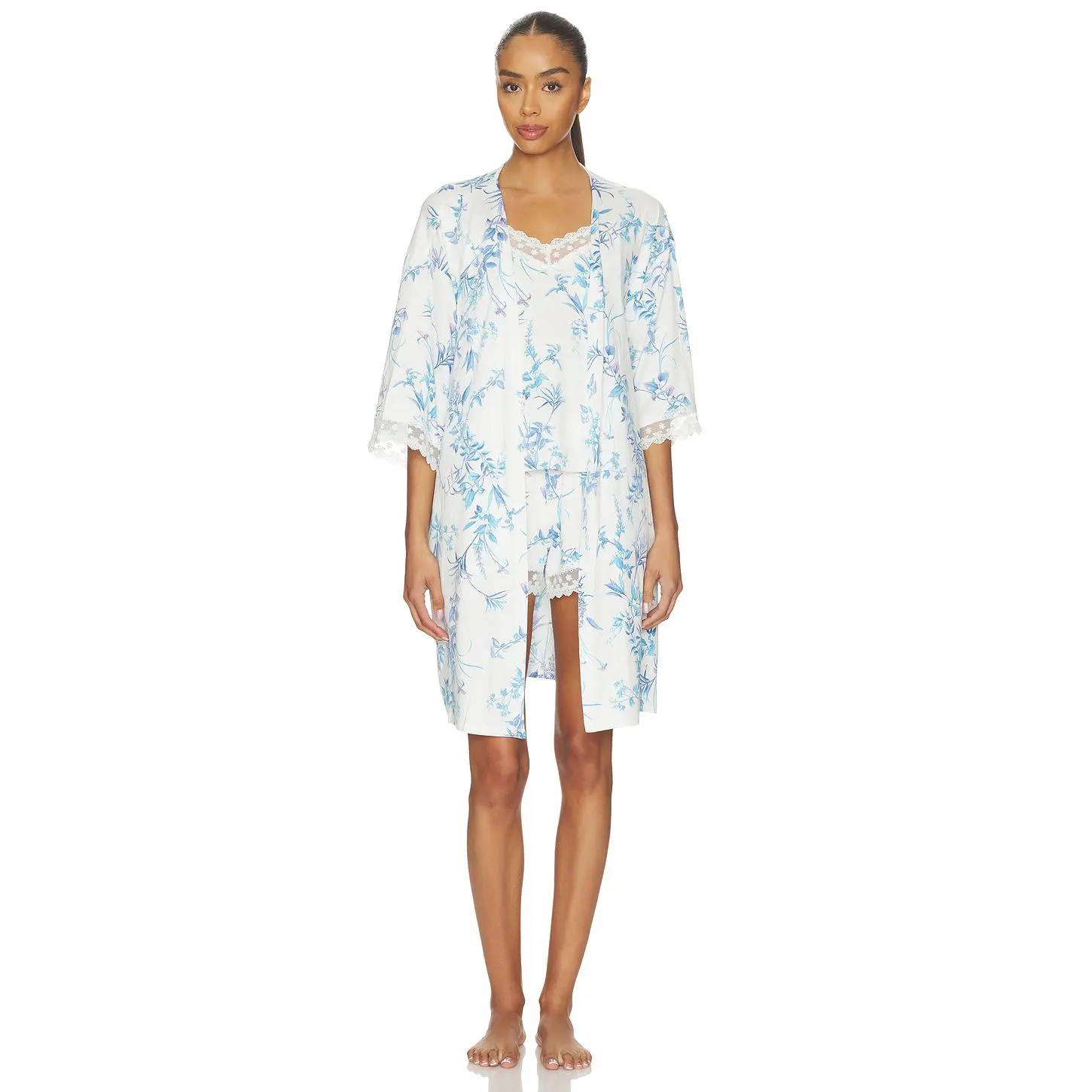 Flora Nikrooz Willa Wrap And Cami Short Set in Ivory