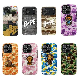 Bape Protective Camo Streetwear phone Cases For iPhone 12/13/14/15/16/17 Promax Pro Plus and 17 Air ,Perfect for Her/Him fashionable gift