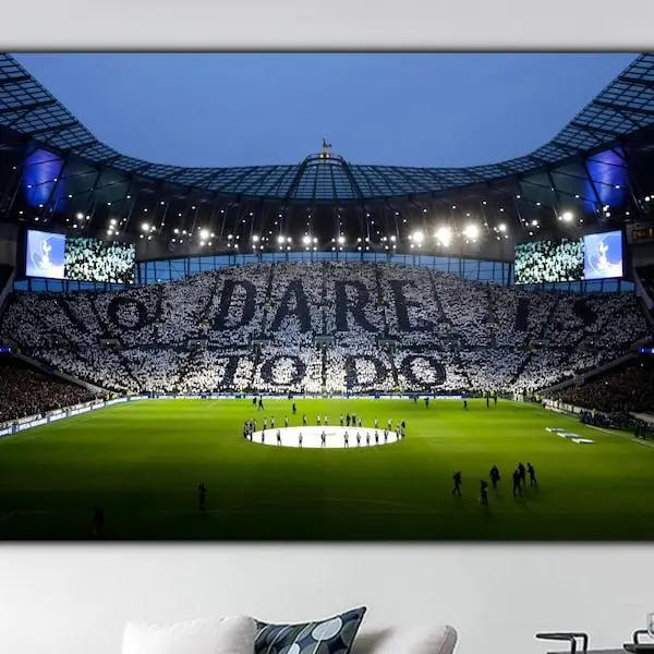 Tottenham Hotspur Football Club Canvas Print, Tottenham Hotspur Stadium Poster, EPL Lovers Stadium Wall Art, Coordinates Poster Home Decor #129