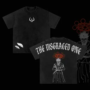 Sukuna “The Disgraced One” Vintage Washed Oversized Gym T-Shirt – Jujutsu Kaisen Anime Graphic Tee, Ryomen Sukuna Curse King Manga Shirt, Streetwear Casual Apparel, Unisex Top, Gift for JJK Fans