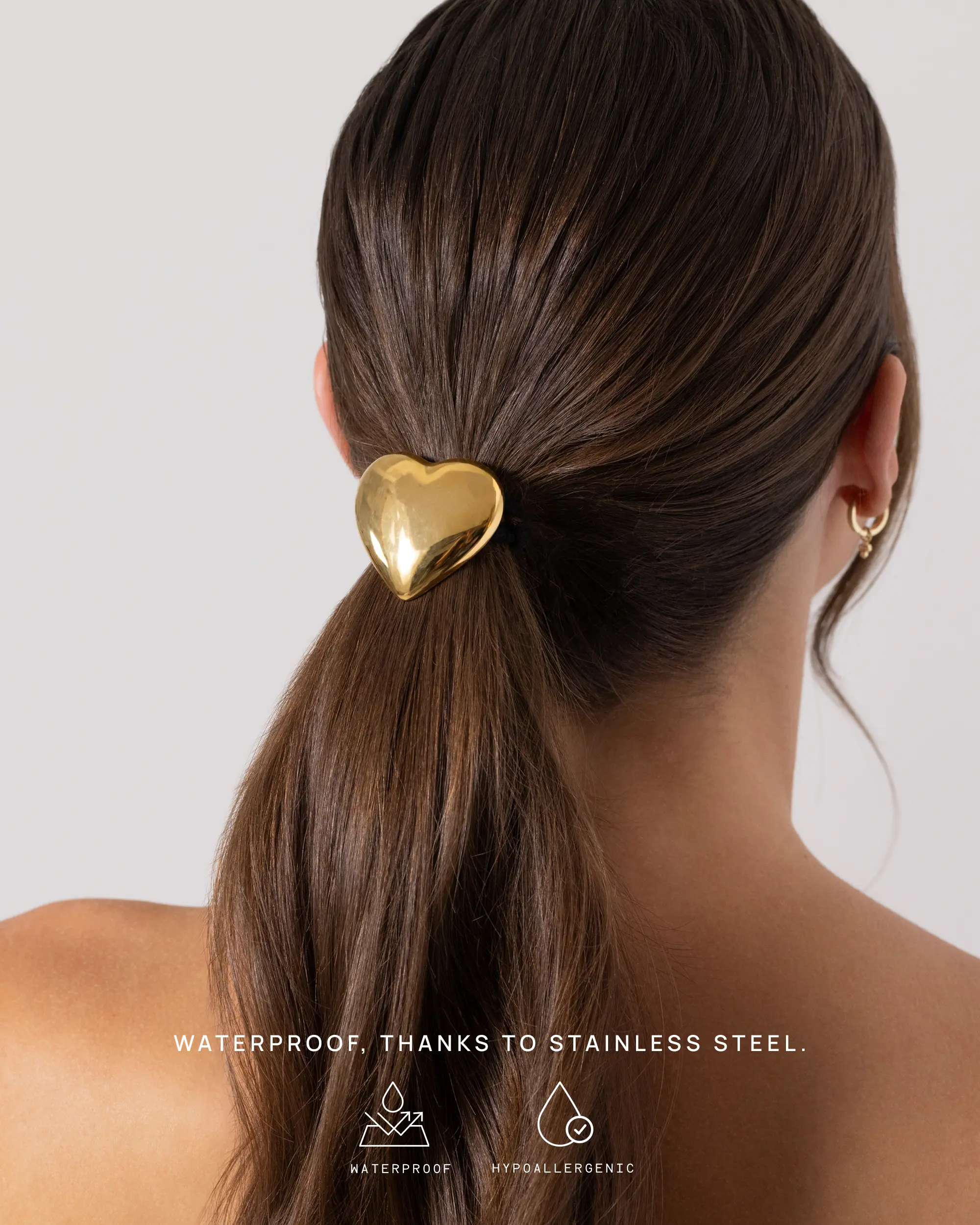 PAVOI Waterproof Chunky Metal Hair Band Ponytail Holders for Women - 14K Gold Plated Stainless Steel Statement Cuff Fashion Accessories - Stretchy Gold Hair Ties PAVOI Waterproof Chunky Metal Hair Band Ponytail Holders for Women - 14K Gold Plated Stainless Steel Statement Cuff Fashion Accessories - Stretchy Gold Hair Ties
