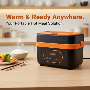 Wireless Electric Insulated Lunch Box, 60w Heating Power, 1.32 Gallon Capacity, Portable Large Capacity, Mobile Power Bank, Outdoor Use