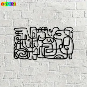1pc Abstract Maze Metal Wall Art,Intricate Maze Statue Mural,Ideal Gift for New Year,Christmas,Geometric Decor Enthusiasts,Perfect for Living Room Wall & Garden Fence Wall,A Captivating Addition to Modern Spaces