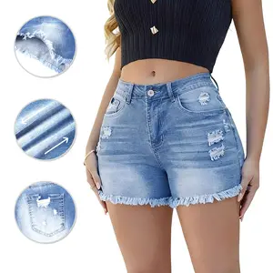 Yimoon  Women's casual jeans Retro washed and frayed design, athletic stretch jeans 2026 New Model Streetwear stretch jeans Womenswear