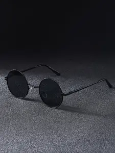 Unisex Retro Round Frame Sunglasses, Fashion Trendy Style, Perfect for Parties, Gifts, Daily Casual Wear, Men & Women, Trendy Beach Eyewear, Trendy Shades
