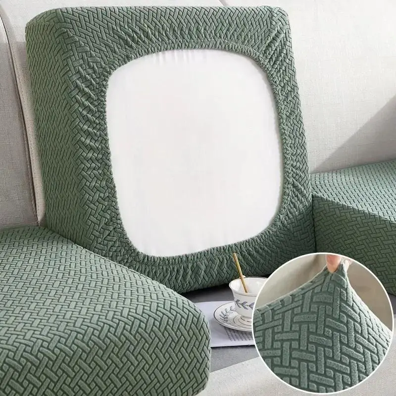 Thick Jacquard Sofa Seat Cushion Cover Funiture Protector Couch Covers for Sofas Anti-dust Removable Seat Slipcover Kids Pets Soft Sofa Protector, Reusable Couch Protector, Washable Sofa Slipcover, Removable Washable Slipcovers