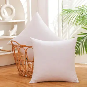 20x20 Inch Gold Goose Down and Feather Throw Pillow Inserts-2 Packs,White,Soft Cover,Layer Dwon,High Filling Weight.