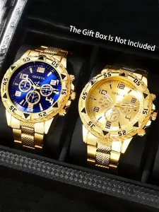 Men's Business Quartz Watch, Wristwatch, Business Fashion Watches, Analog Watches, Quartz Wristwatches, 2pcs Men's Fashion Round Watch Set for Daily Wear, Parties, Special Occasions, Stylish Watch Set