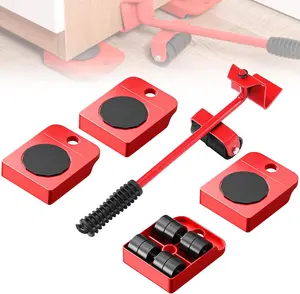 Furniture Mover with Wheels & Furniture Lifter Set, 360° Rotation Wheels Furniture Dolly, 600 Lbs Capacity, for Moving Heavy Furniture, Refrigerator, Sofa, Cabinet peel and stick flooring