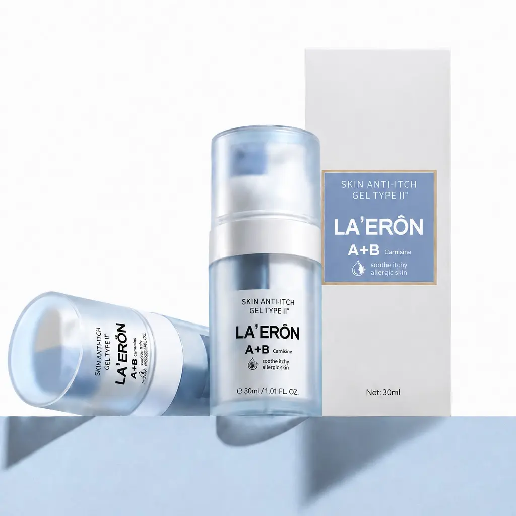 LA'ERÔN Skin Anti-Itch Gel Type II with A+B Carnisine (30ml) - Soothes Itchy Allergic Skin, Instant Itch Relief, Moisturizing and Repair Gel for Sensitive Skin