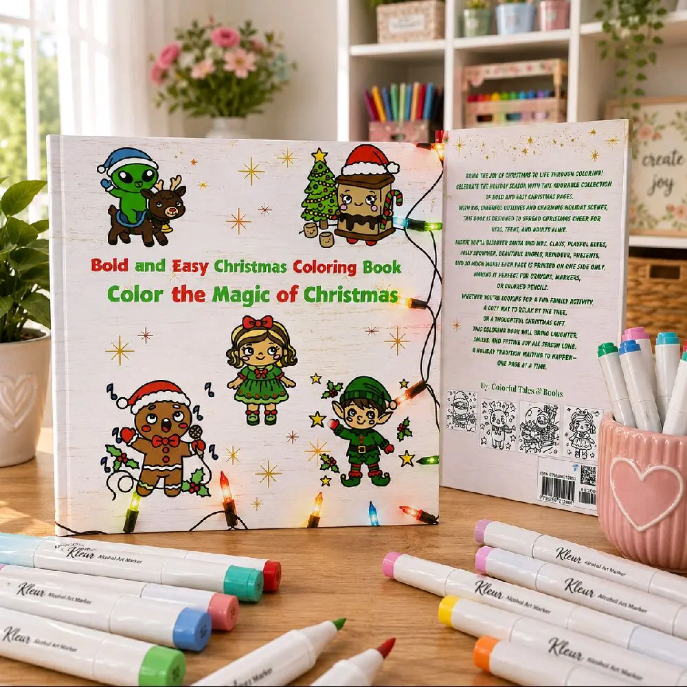 Bold and Easy Christmas Coloring Book