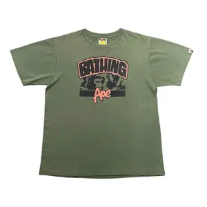 BAPE Bathing Ape General Short Sleeve Tee Shirt Olive Pre-Owned