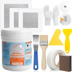 Dry Wall Patch Repair Kit, 22OZ Spackle Wall Repair Paste White with Scraper Mesh Tape, Hole Repair Patch Kits for Wall Surface Fill Quick & Ceiling Crack Damage Mending