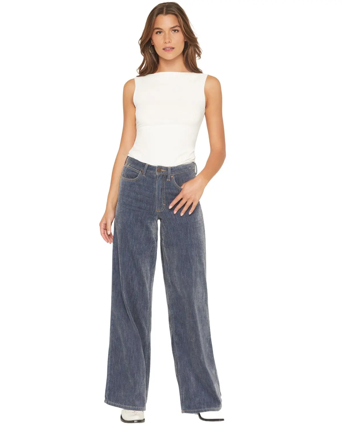 Wrangler Women's Women'S Medium Wash High Rise Bailey Wide Leg Denim Jeans - 112371956