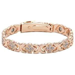 One piece rose gold four-leaf clover bracelet with a watch band clasp, suitable for everyday wear; women’s jewelry, a must-have for girls, and a perfect gift for Valentine’s Day, Mother’s Day, Halloween, and Easter.