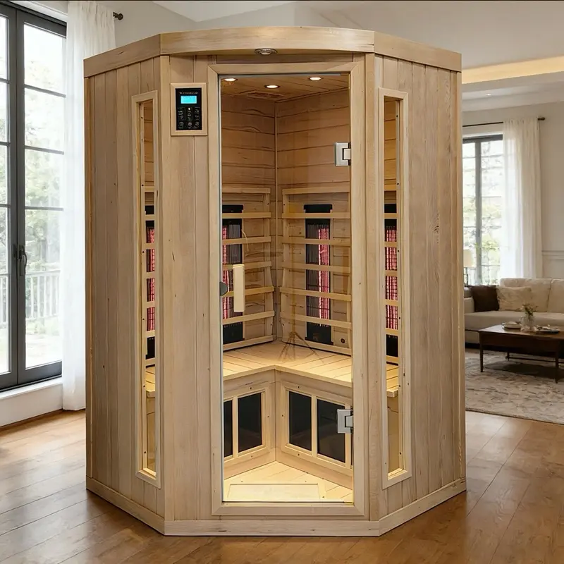 Original brand new Hemlock Indoor Sauna Ceramic Far Infrared Heating Saunas for 2Person Detox 1750W