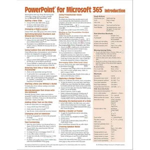 PowerPoint for Microsoft 365 (Office 365) Introduction Quick Reference Guide - Windows Version (Cheat Sheet of Instructions, Tips & Shortcuts - Laminated Card) Pamphlet – July 19, 2019