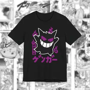 Gengar Anime Shirt, P0.ke.m0n Japanese Shirt, Anime Manga Shirt, Game Shirt, Graphics Tee, Top Menswear Unisex Casual T-shirt