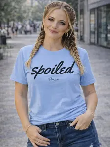 Spoiled Classic Tee - 100% Ring-Spun Cotton, Soft & Comfy, Double Stitching, Shoulder-to-Shoulder Taping, Quarter-Turned, Blank Product - Fabric