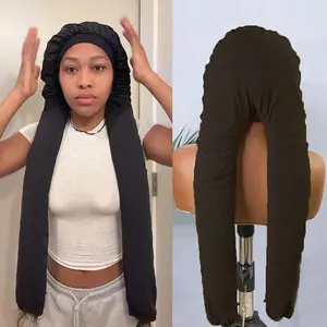 Pantyhose Bonnet for Sleeping Breathable Bonnets for Women with Tie Band Sleep Cap for Long Hair and Braids Comfortable and Easy to Wear Hair Care Cap Hair Styling Agent